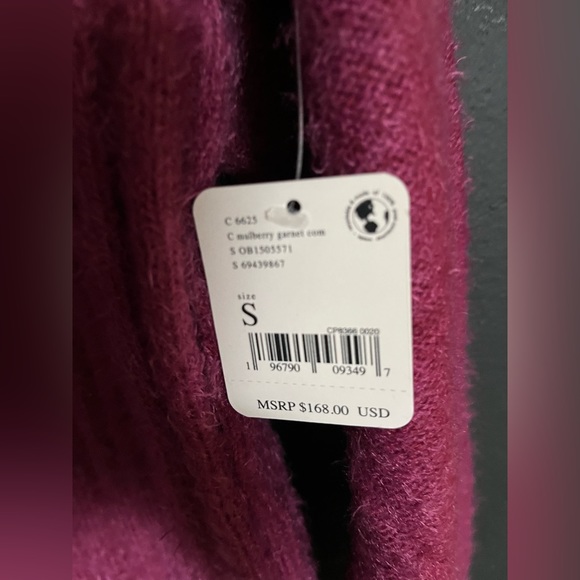 NWT FREE PEOPLE Big City Turtleneck Sweater | Mulberry Garnet Combo MSRP $168 - Picture 12 of 14